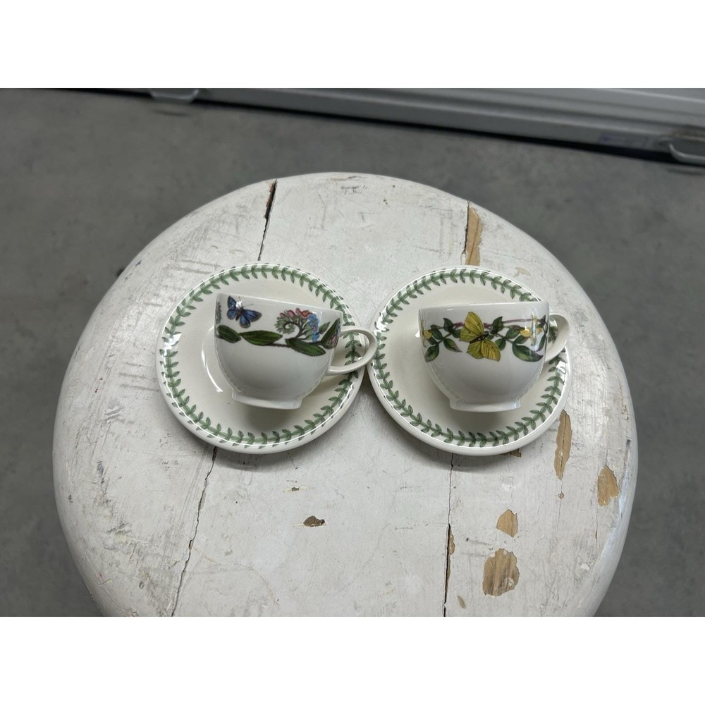 Portmeirion Botanic Garden Traditional European Coffee Cup and Saucer Set